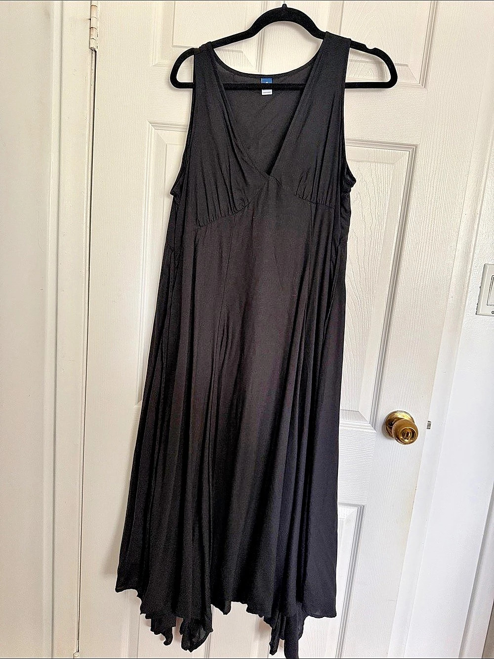 Old Navy Handkerchief Hem Midi Dress Black Maxi Dress Size Medium